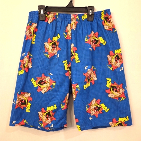 Men's Popeye the Sailor Man lounge/ pajama shorts Size Large - Picture 1 of 4
